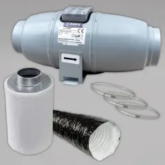 Schallgedämmtes Abluft Komplettset, Blauberg Iso-Mix Silent, 1035m³/h-1920m³/h